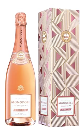 Heidsieck & Co. Monopole Rosé Top Brut Champagner mit Geschenkverpackung, 750ml (1er Pack) von Heidsieck & Co. Monopole