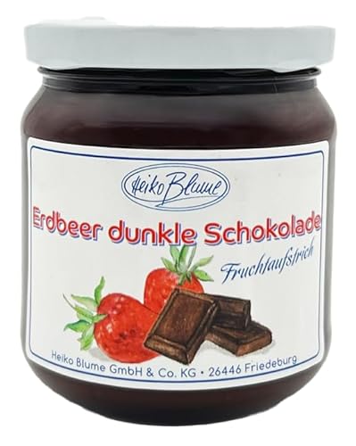 Erdbeer dunkle Schokolade Fruchtaufstrich – Handgemacht in Ostfriesland von Heiko Blume