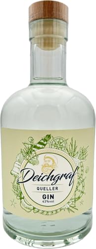 Deichgraf Queller Gin (500 ml, 43 % vol.) – Maritimer Premium-Gin mit Queller & Küstenkräutern von Heiko Blume