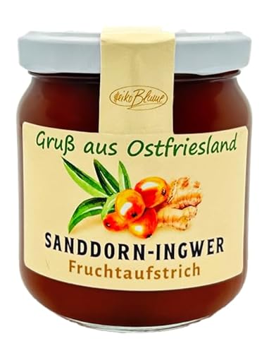 Heiko Blume Sanddorn-Ingwer Fruchtaufstrich - 250g - Premium Konfitüre mit 45% Fruchtanteil - Vegan von Heiko Blume