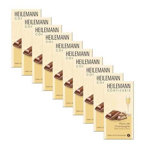 Heilemann Confiserie Marc de Champagne Edelvollmilch-Schokolade, 10 x 100 g Heilemann Confiserie Marc de Champagne Edelvollmilch-Schokolade, 10 x 100 g von Heilemann Confiserie