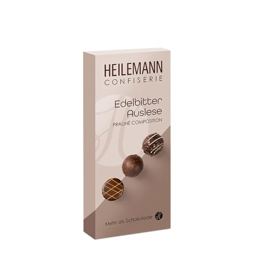 Heilemann Confiserie Pralinen Composition, 8er-Pralinen-Packung (Edelbitter-Auslese Praliné Composition, 95g) von Heilemann Confiserie