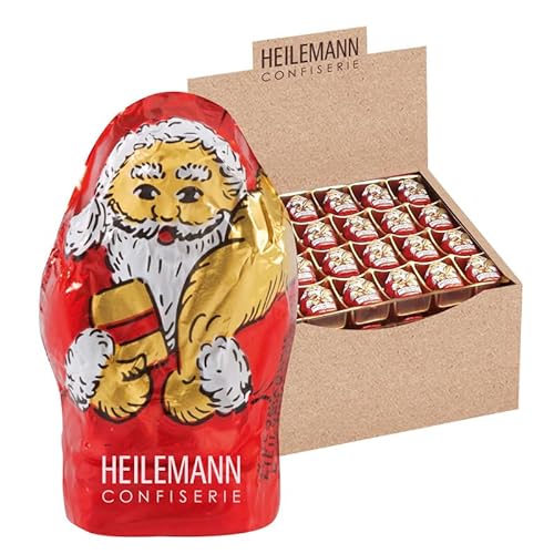 Heilemann Confiserie stanniolierte Weihnachtsmänner Schokolade Weihnachten (Edelvollmilch, 168 x 10 g) von Heilemann Confiserie