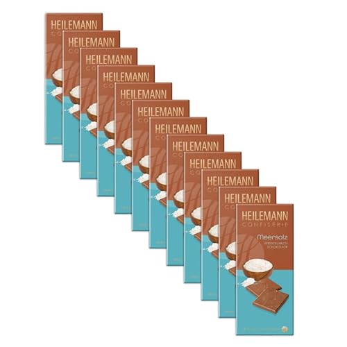 Heilemann Flachtafel-Schokolade Meersalz Edelvollmilch, 12 x 80 g Heilemann Flachtafel-Schokolade Meersalz Edelvollmilch, 12 x 80 g von Heilemann Confiserie