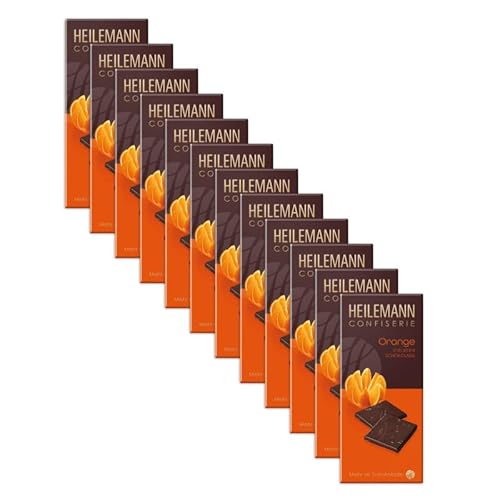 Heilemann Flachtafel-Schokolade Orange Edelbitter, 12 x 80 g von Heilemann Confiserie
