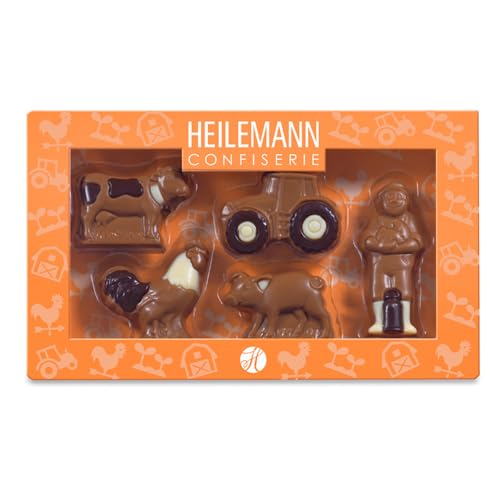 Heilemann Bauernhof Schokoladen-Figuren Geschenkpackung Vollmilch Schokolade, 100 g von Heilemann Confiserie