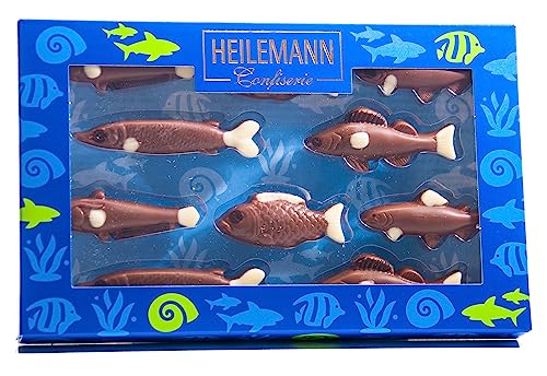 Heilemann Schokoladen-Figuren Themenpackung, Geschenkpackung Edelvollmilch, 100 g (Fische) von Heilemann Confiserie