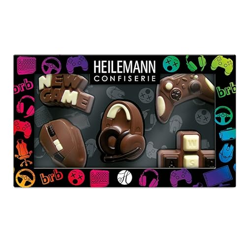 Heilemann Schokoladen-Figuren Themenpackung, Geschenkpackung Edelvollmilch, 100 g (Gaming) von Heilemann Confiserie