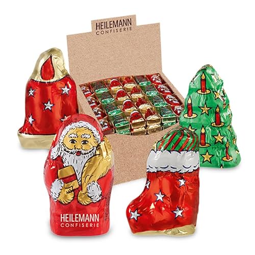 Heilemann stannolierte Weihnachtsfiguren Schokolade (168x Einzelfigur, stannioliert (Karton)) von Heilemann Confiserie