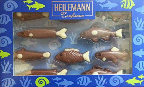Schokolade Fische Geschenkpackung Edelvollmilch 100 g von Heilemann Confiserie