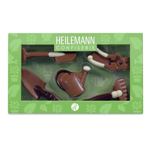 Heilemann Schokoladen-Figuren Themenpackung, Geschenkpackung Edelvollmilch, 100 g (Garten) von Heilemann Confiserie