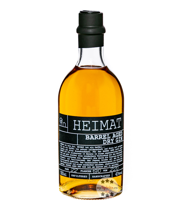 Heimat Barrel Aged Dry Gin (43 % Vol., 0,5 Liter) von Heimat Distillers