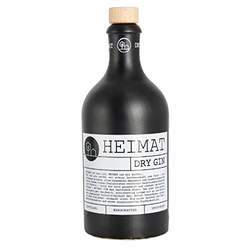 HEIMAT Dry Gin 43% mit 18 mediterranen Botanicals wie Apfel, Salbei, Thymian, Lavendel, Ingwer - Exklusiver aus Deutschland - prämiert World Spirit Awards 2022 (500ml) von HEIMAT