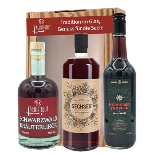 Drei Kräuterliköre – Drei einzigartige Genüsse! Heimatgeist Geschenkbox Drei Kräuterliköre – Drei einzigartige Genüsse! Heimatgeist Geschenkbox von Heimatgeist