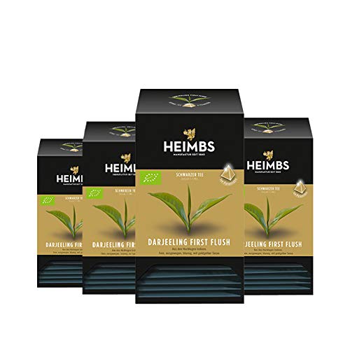 HEIMBS Bio Darjeeling First Flush, 20 Pyramidenbeutel, 4er Pack von Heimbs
