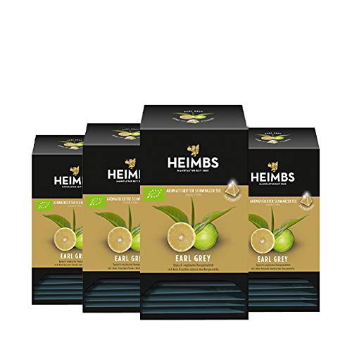 HEIMBS Bio Earl Grey, 20 Pyramidenbeutel, 4er pack von Heimbs