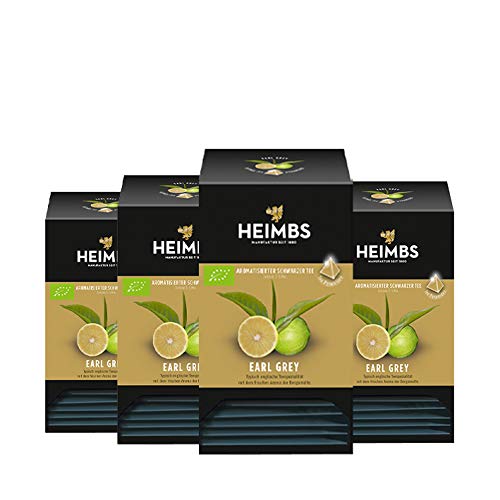 HEIMBS Bio Earl Grey, 20 Pyramidenbeutel, 4er pack von HEIMBS