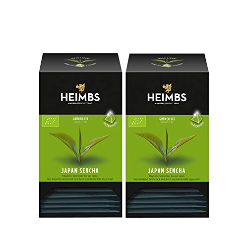 HEIMBS Bio Japan Sencha, 20 Pyramidenbeutel, 2er Pack von Heimbs