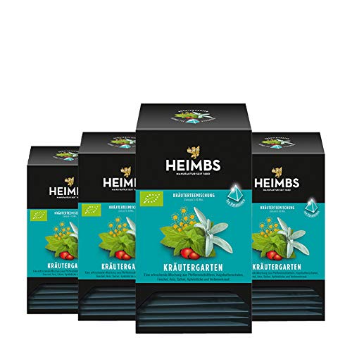 HEIMBS Bio Kr?utergarten, 20 Pyramidenbeutel, 4er Pack von Heimbs