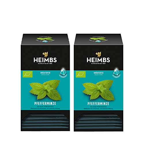HEIMBS Bio Pfefferminze, 20 Pyramidenbeutel, 2er Pack von Heimbs