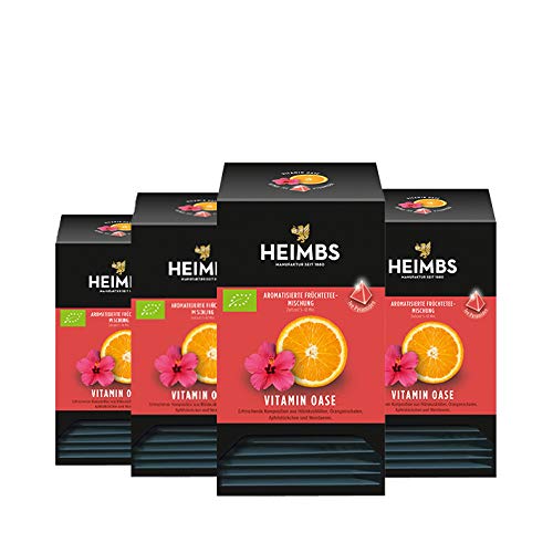 HEIMBS Bio Vitamin Oase, 20 Pyramidenbeutel, 4er Pack von Heimbs