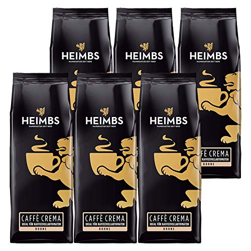 HEIMBS Caff? Crema f?r Kaffeevollautomaten, 250g ganze Bohne, 6er Pack von Heimbs