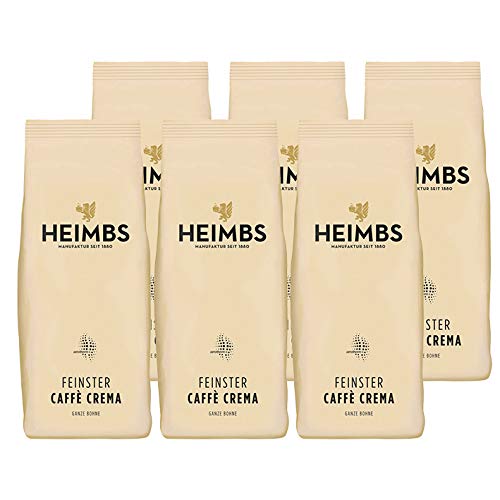 HEIMBS Feinster Caffè Crema, 500g ganze Bohne, 6er Pack von Heimbs