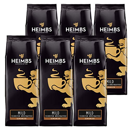 HEIMBS Mild Feinster Röstkaffee, 250g gemahlen, 6er Pack HEIMBS Mild Feinster Röstkaffee, 250g gemahlen, 6er Pack von Heimbs