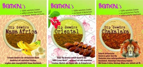 3er Box: Dips "Afikcan Style" - Dip Mama Afrika, Dip Oriental, Dip Chakalaka von Heimerls Wild- und Heilpflanzen