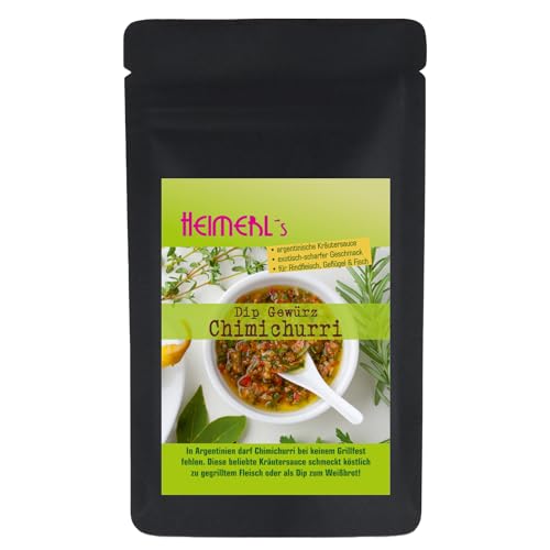 HEIMERLs Dip Gewürz Chimichurri - 80g - pikante, argentinische Mischung - zum Grillen oder Dippen - einfache Anwendung HEIMERLs Dip Gewürz Chimichurri - 80g - pikante, argentinische Mischung - zum Grillen oder Dippen - einfache Anwendung von Heimerls Wild- und Heilpflanzen