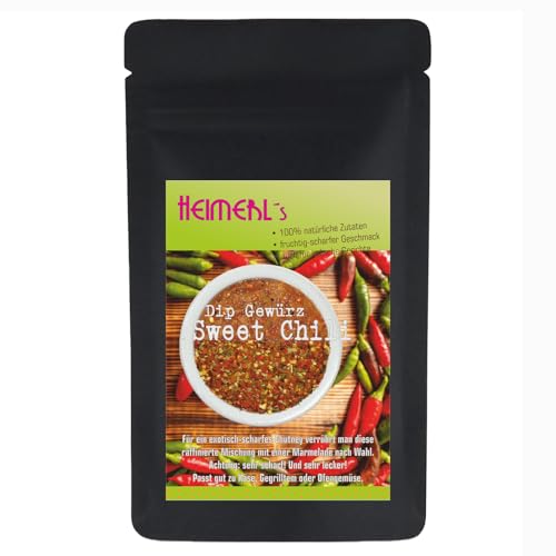 HEIMERLs Dip Sweet Chili - Scharfe indische Gewürzmischung für schnelles Chutney, Gewürz-Ketchup und Hähnchen Marinade HEIMERLs Dip Sweet Chili - Scharfe indische Gewürzmischung für schnelles Chutney, Gewürz-Ketchup und Hähnchen Marinade von Heimerls Wild- und Heilpflanzen