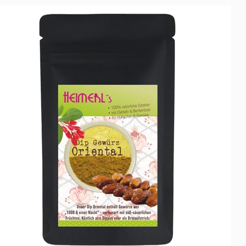 HEIMERLS Gewürzdip Oriental mit Sumach und Datteln, Gewürzzubereitung mit Meersalz ohne Glutamatzusatz HEIMERLS Gewürzdip Oriental mit Sumach und Datteln, Gewürzzubereitung mit Meersalz ohne Glutamatzusatz von Heimerls Wild- und Heilpflanzen