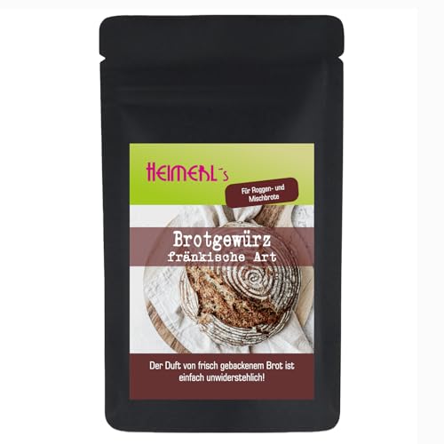 HEIMERLs Fränkisches Brotgewürz 100g | Gewürz geschrotet (NEU) für alle Sorten Brot | für Bauernbrot, Sauerteigbrot, Wurzelbrot usw. von Heimerls Wild- und Heilpflanzen