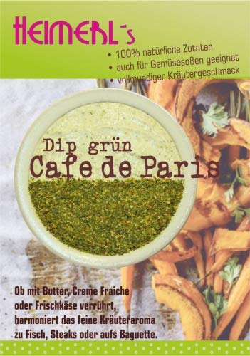 HEIMERLs Cafe de Paris 80g - Dip Gewürzzubereitung mit feinen Kräutern der Provence - auch für Gemüse- und Salatsoßen und Kräuterbutter geeignet von Heimerls Wild- und Heilpflanzen