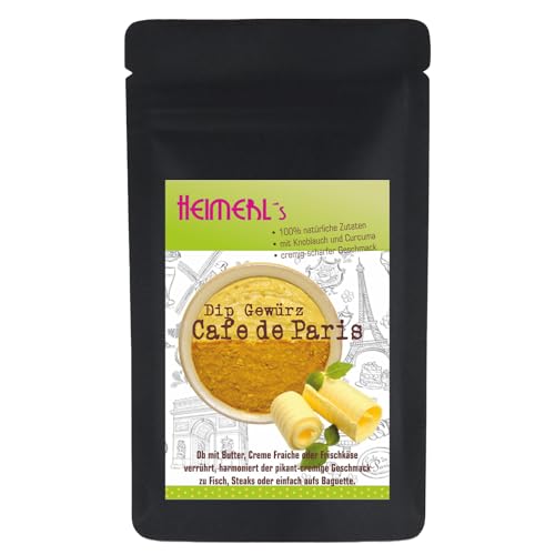 HEIMERLs Cafe de Paris 80g - mit Curry - für Schmand, Frischkäse, Quark oder vegan mit Humus zubereitbar von Heimerls Wild- und Heilpflanzen
