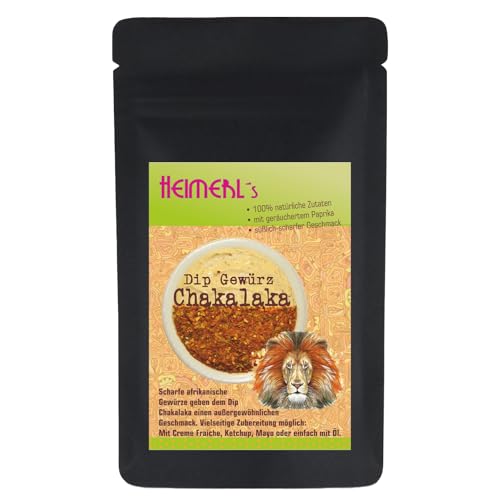 HEIMERLs Chakalaka Dip 80g - Gewürzzubereitung für Dips, Aufstriche, Marinaden und zum Abwürzen von Soßen, Gemüse und Fleisch. von Heimerls Wild- und Heilpflanzen