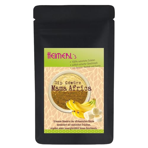 HEIMERLs Dip Mama Afrika 80g - Leckeres Gewürz zum Zubereiten von Dip, Soßen und vegetarischen Brotaufstrichen mit Banane und Baobab HEIMERLs Dip Mama Afrika 80g - Leckeres Gewürz zum Zubereiten von Dip, Soßen und vegetarischen Brotaufstrichen mit Banane und Baobab von Heimerls Wild- und Heilpflanzen