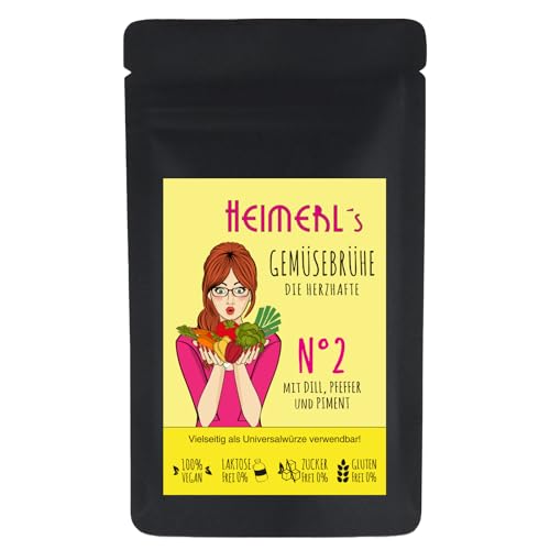HEIMERLs Gemüsebrühe Nr.2, mit extra Dill, Pfeffer & Piment, ohne künstliche Zusätze, 150g HEIMERLs Gemüsebrühe Nr.2, mit extra Dill, Pfeffer & Piment, ohne künstliche Zusätze, 150g von Heimerls Wild- und Heilpflanzen