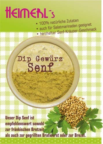 HEIMERLs Gewürz Dip Senf 80g - zum Herstellen von Grilldips, Brotaufstrich und für Salatdressings geeignet von Heimerls Wild- und Heilpflanzen