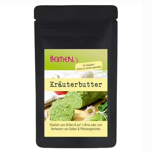 Kräuterbutter 80g - Gewürzzubereitung für eine leckere Kräuter Butter - perfekt zum Grillen oder aufs Baguette - frisch abgepackt - rein natürliche Zutaten von Heimerls Wild- und Heilpflanzen
