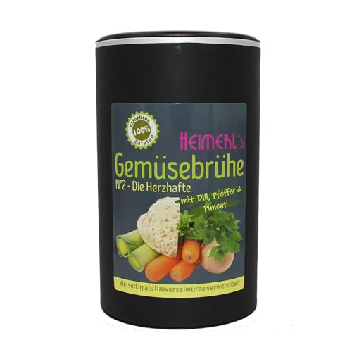 HEIMERLs Gemüsebrühe Nr.2 - Die Herzhafte - in der 500g Dose - mit Extra Dill, Piment & Lorbeer von Heimerls