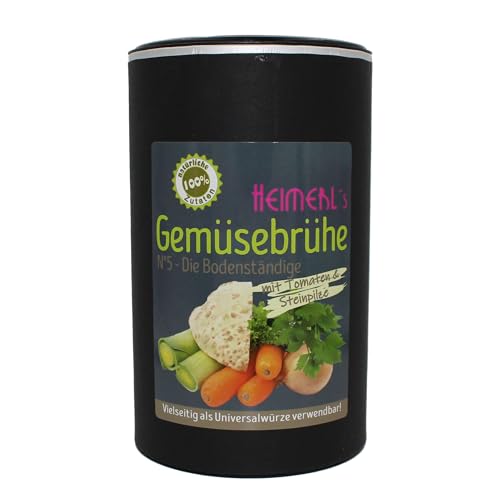 HEIMERLs Gemüsebrühe Nr.5 - Die Bodenständige - in der 500g Dose - mit extra Steinpilze und Tomate von Heimerls