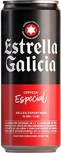ESTRELLA GALICIA ESPECIAL Bier 5.5% Alkohol (Pack 24 Dosen x 330ml) bier geschenk, biere der welt, bier set, ESTRELLA GALICIA, geschenk set, geschenke für männer, höhle der löwen produkte von Hein