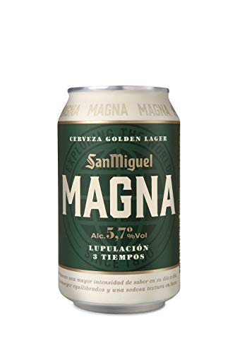 San Miguel MAGNA Bier 5.7% Alkohol (Pack 24 Dosen x 33cl) bier geschenk, biere der welt, bier set, geschenk set, geschenke für männer, höhle der löwen produkte, san miguel bier von San Miguel