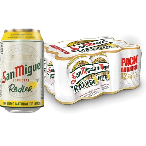 San Miguel Radler Bier und Zitronenwasser 3.2% Alkohol (Pack 24 Dosen x 33cl) bier geschenk, biere der welt, bier set, geschenk set, geschenke für männer, höhle der löwen produkte von San Miguel