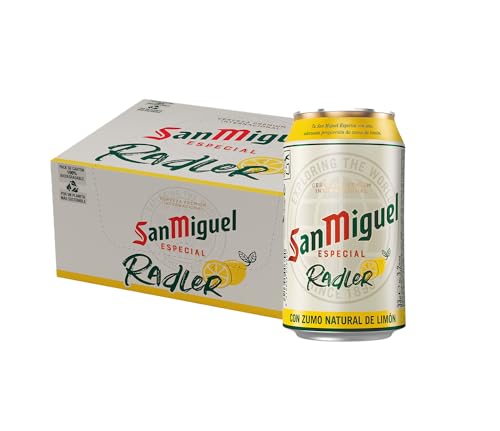 San Miguel Radler Bier und Zitronenwasser 3.2% Alkohol (Pack 24 Dosen x 33cl) bier geschenk, biere der welt, bier set, geschenk set, geschenke für männer, höhle der löwen produkte von San Miguel