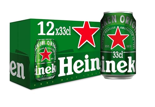 Heineken Bier - Packung mit 12 Dosen x 330 ml (Gesamt: 3,96 l) von Heineken
