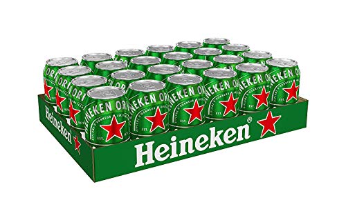 Heineken Pils Bier (24 x 0,33 l Dosen) - Dosenbier auf der Palette, 5% Alkoholgehalt, 100% natürliche Zutaten, erfrischend milder Geschmack von Heineken