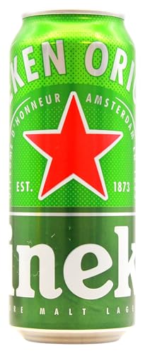 Heineken Pils Bier (24 x 0,5 l Dosen) - Dosenbier auf der Palette, 5% Alkoholgehalt, 100% natürliche Zutaten, erfrischend milder Geschmack von Heineken