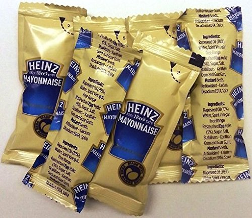 100 x Heinz Mayonnaise – Einzelne 9,5 g Beutel von Heinz